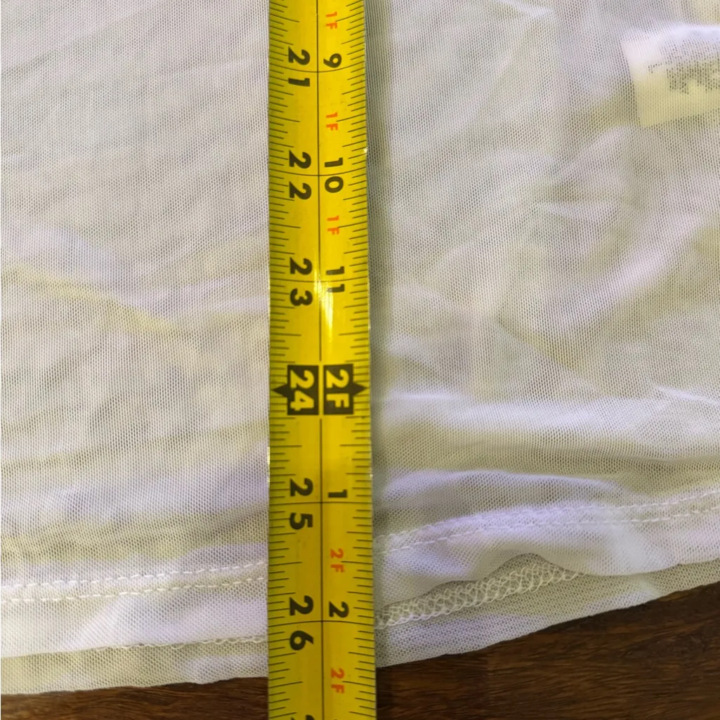 Mesmerize, XRay Elegant Sheer White Top Size L - Image 6