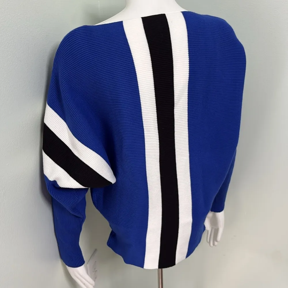 Off the shoulder batwing boat neck knit sweater - Image 7