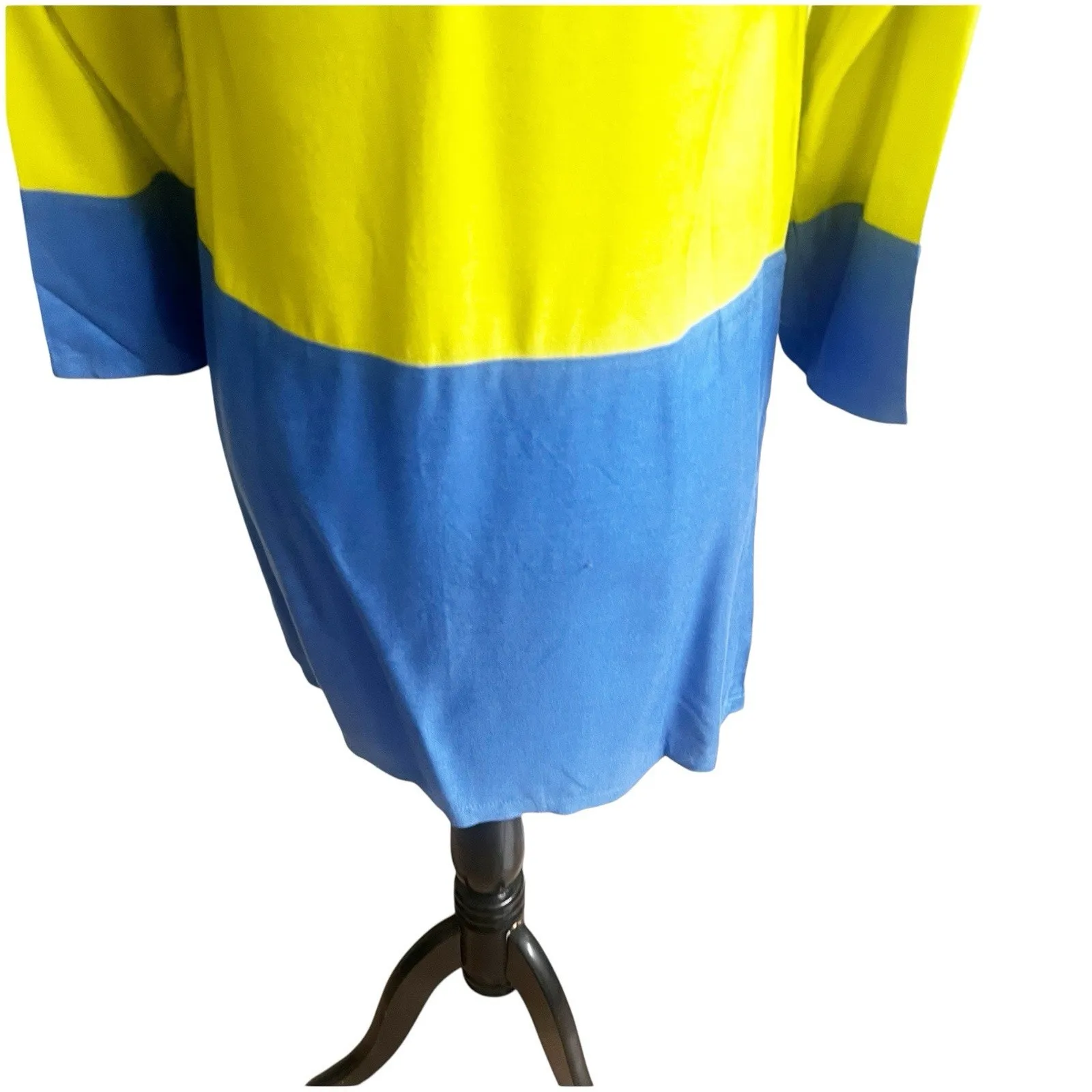 Anthropologie Maeve Colorblock Blue Yellow Teal ColorBlock Shift Dress Size 2 - Image 8