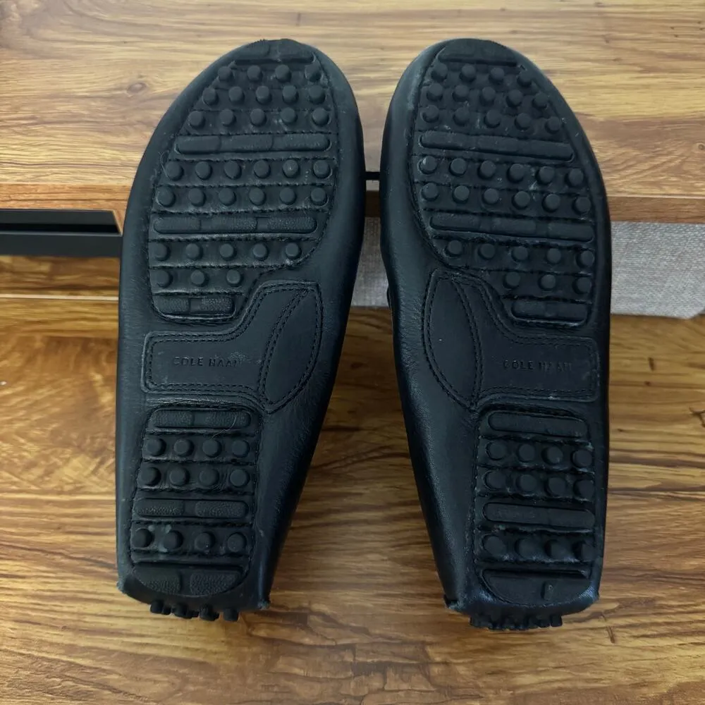 Cole Haan Driving Loafer Women 5.5 Black Leather Tie Moccasin Old Money Minimal - Image 6