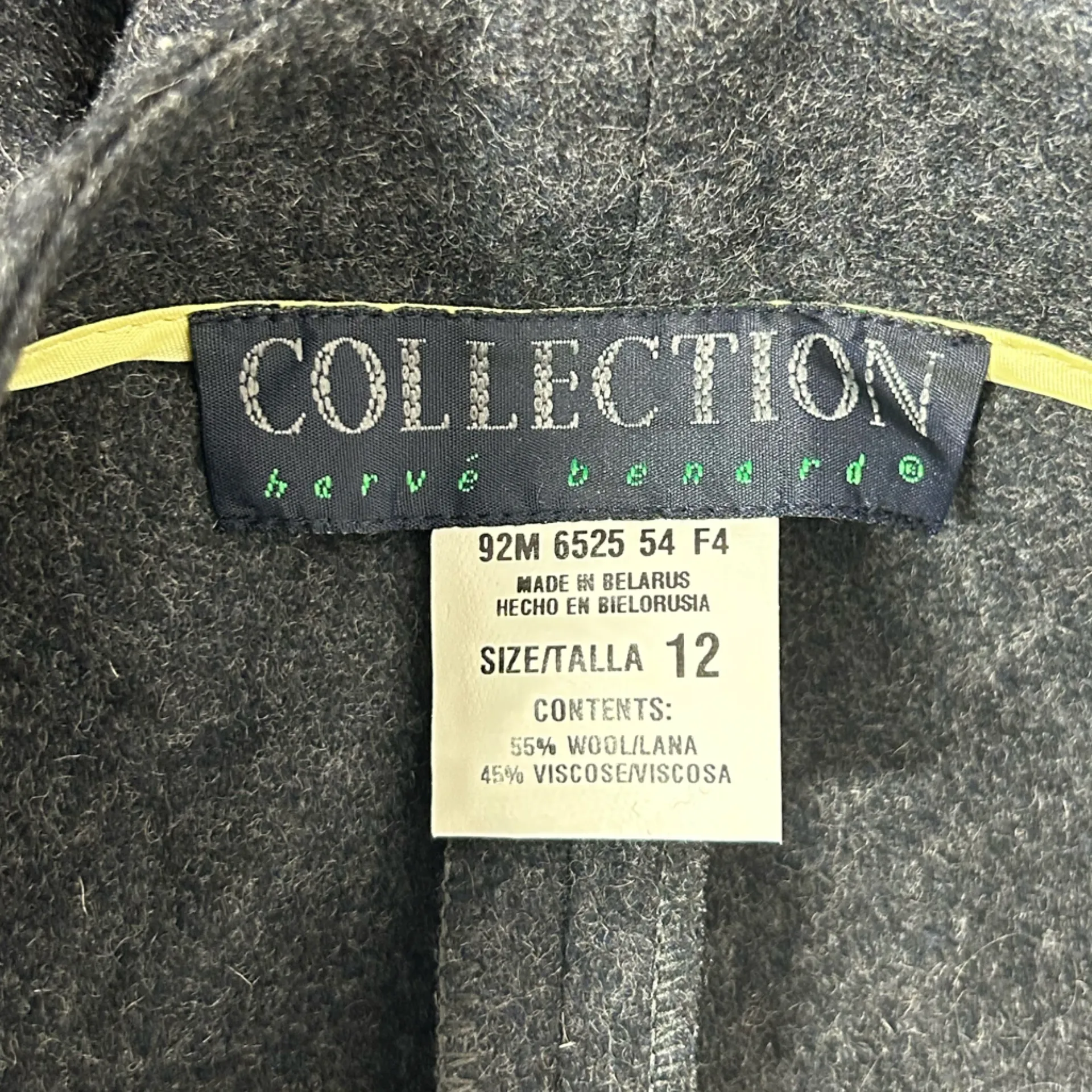 Vintage Harve Benard Gray Wool Dress Pants Size 12 High-Waist Straight Leg - Image 8