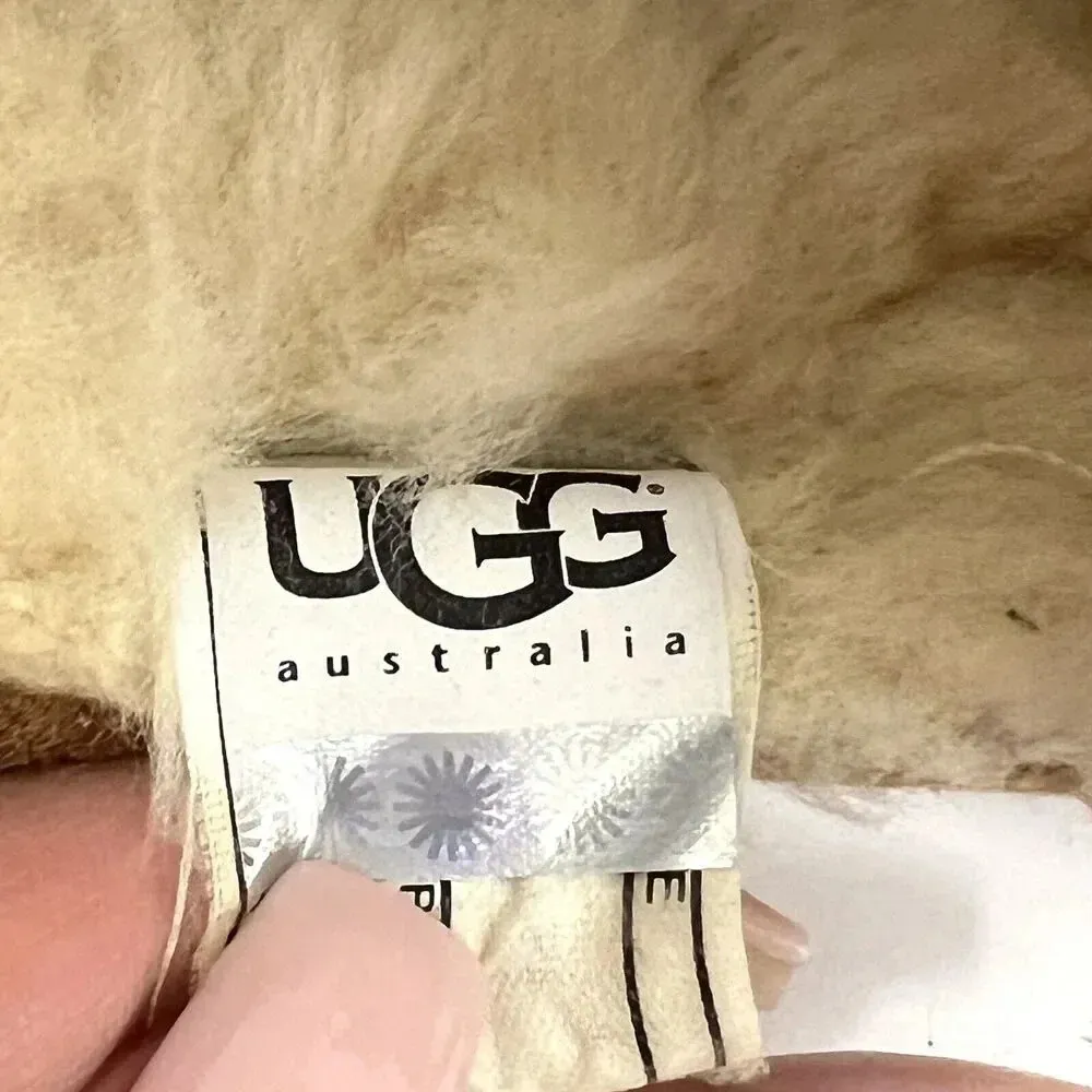 UGG Australia Dakota Suede Fur Lined Slip On Moccasins Loafers Chestnut Womens 8 - Image 9