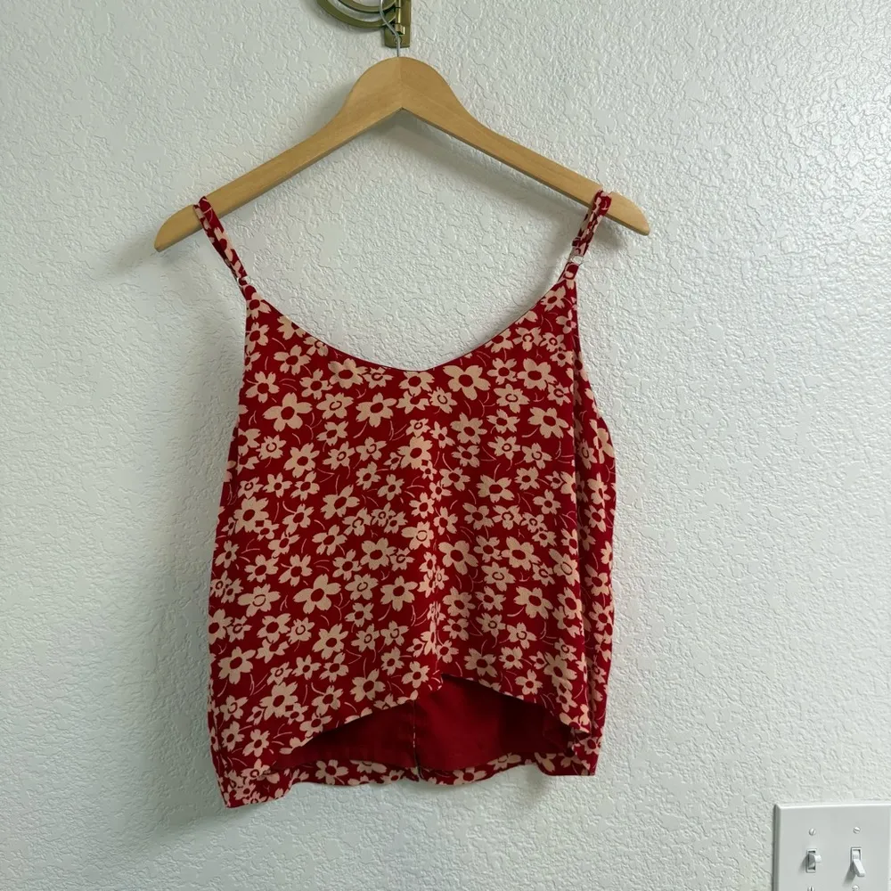 Madewell Button-Down Cami in Full Bloom Retro Floral Cranberry Size 10 - Image 3