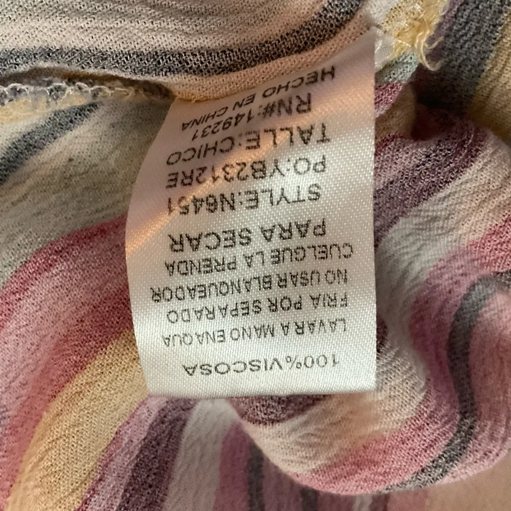 Kori America  Fringed Multi-color Boho Top S Dopamine Costal Cowgirl Festival - Image 12