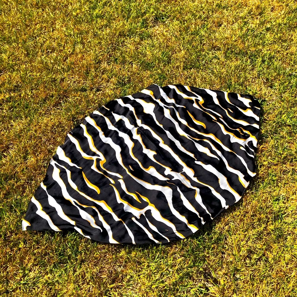 Animal Print Thick Oval Scarf Black - Image 2