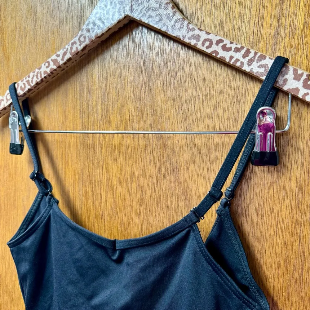 NEW Capezio Women's Camisole Leotard With Adjustable Straps Black Small NWT - Image 5