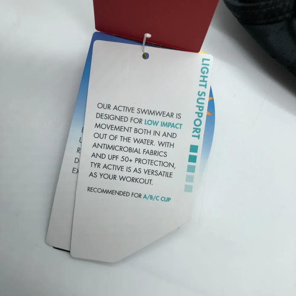 TYR Women’s Stella Top Canopy Removable Cups Bikini Top Sports Bra Black XS - Image 6