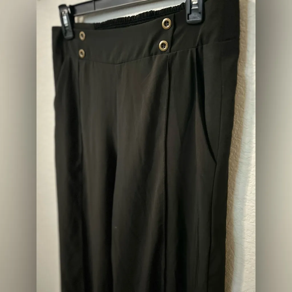 Arden B Black High Rise Stretch Dress Pants Lightweight Wide Leg Women’s - Image 2