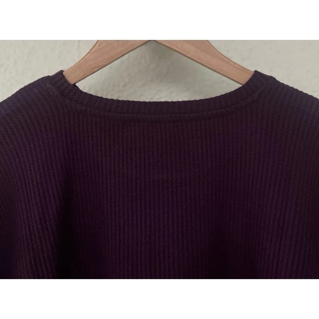 Splendid  Shea Sweater Mix Pullover S Black Cherry Ribbed Knit Lounge Oversized - Image 8