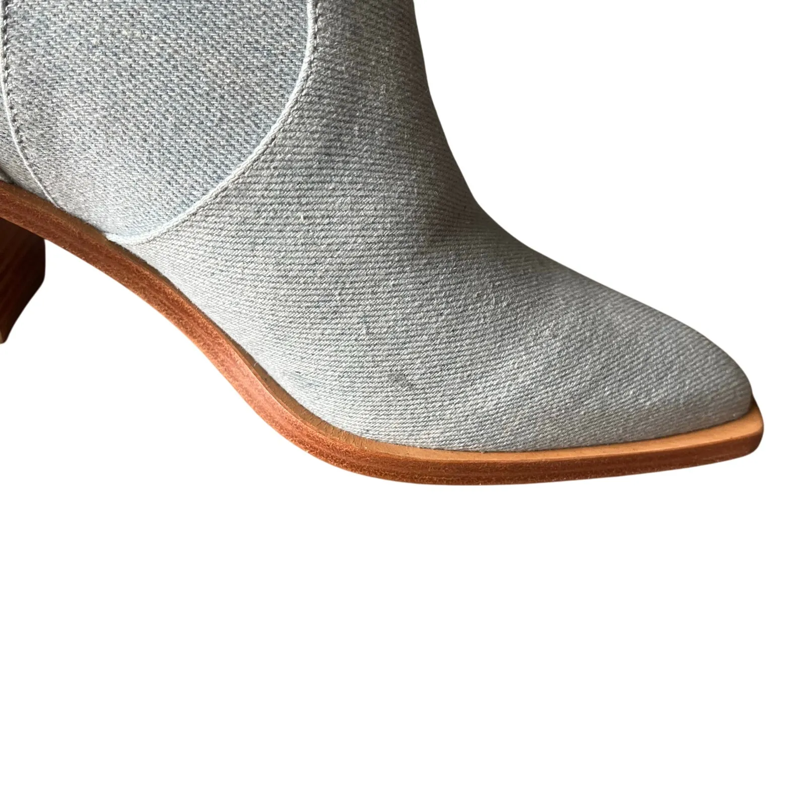 7 For All Mankind Women's 6 Denim‎ Blue Western Cowboy Ankle Boots Festival - Image 7