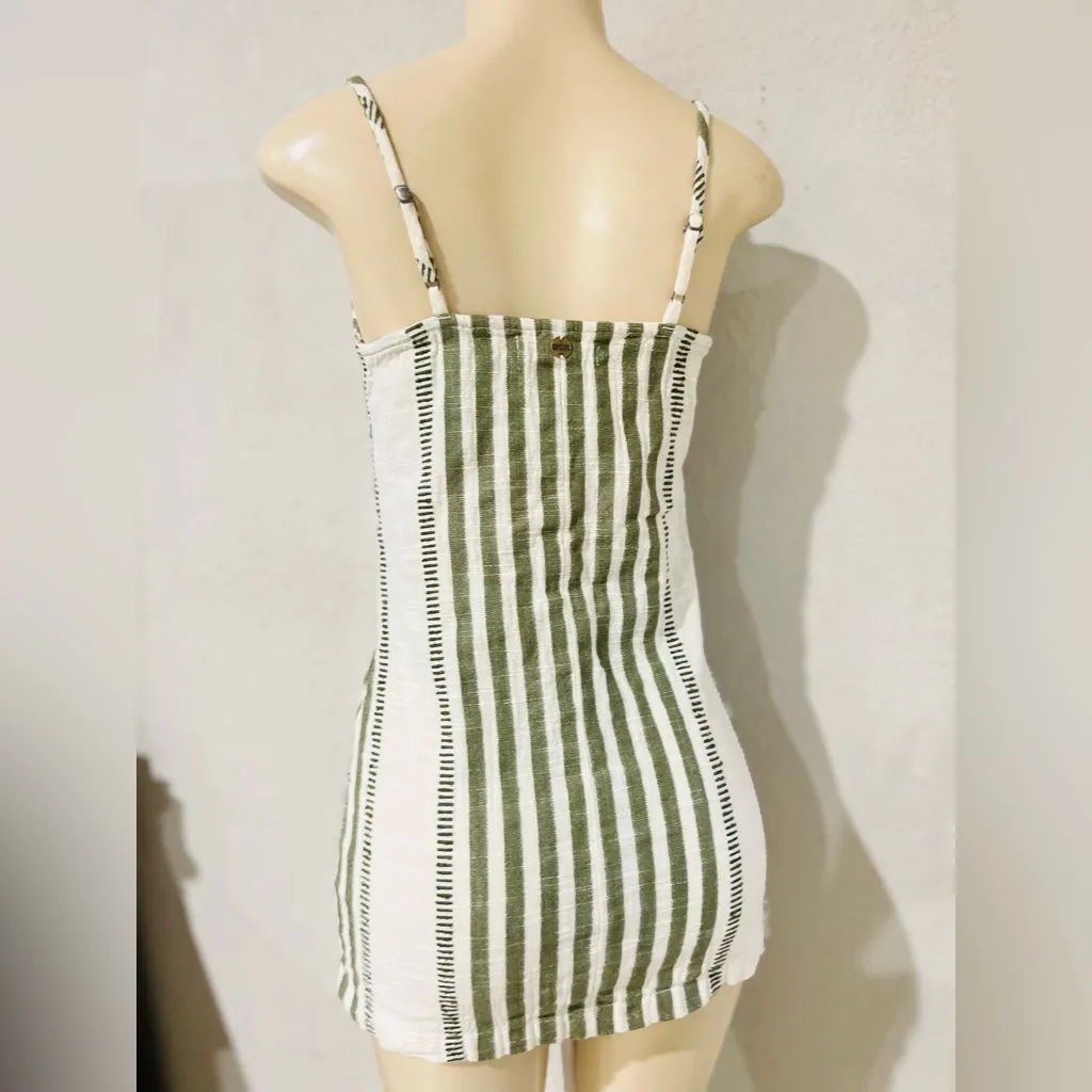 Rip Curl Classic Surf Striped Button Brazilian Soul Midi Dress Alma size XS - Image 5