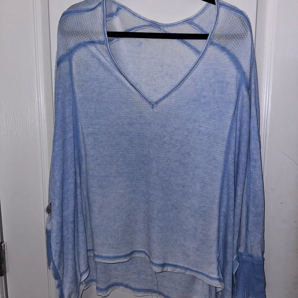 Free people waffle knit long sleeve top - Image 3