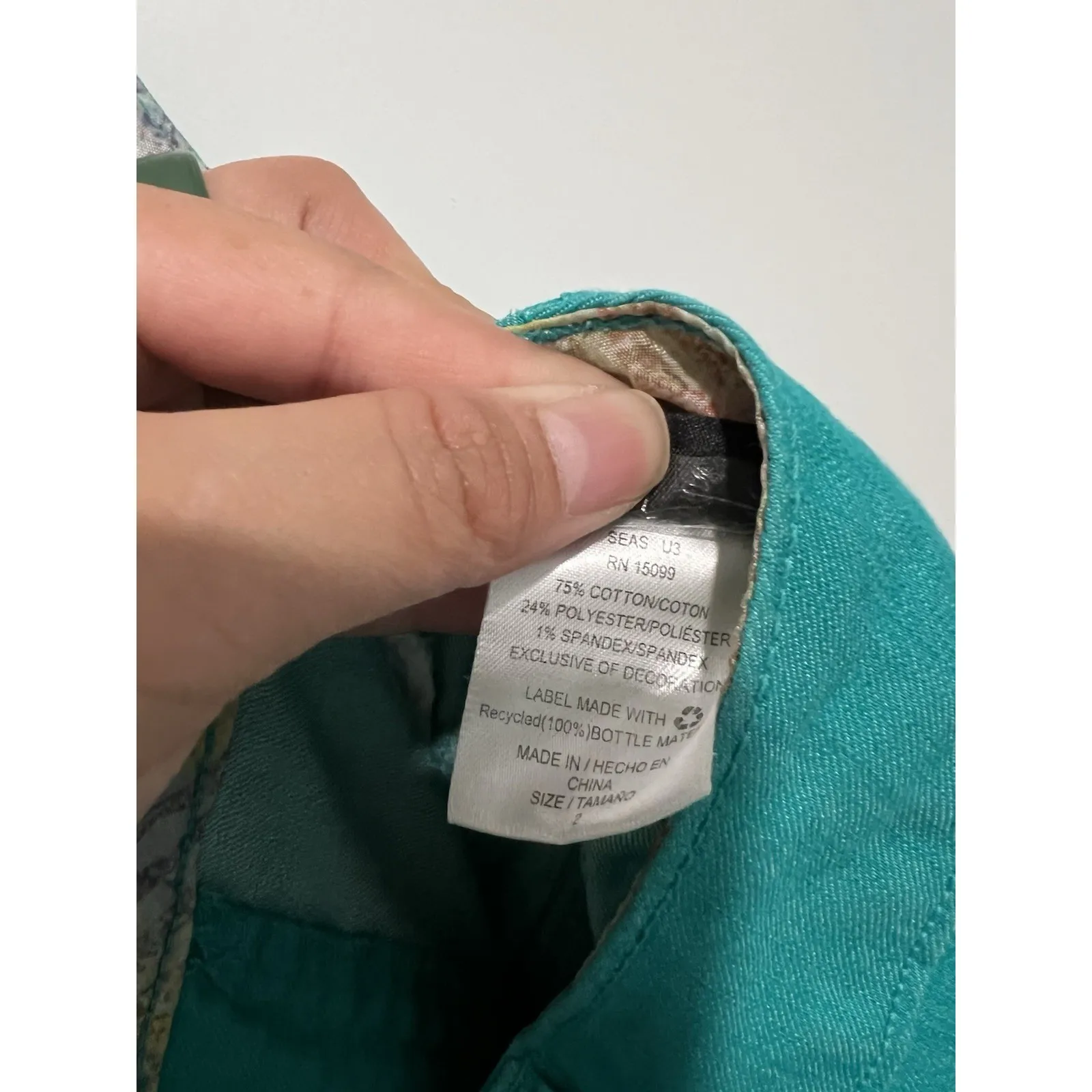 ✨ Metapher Cropped Pants Sz 2 Womens Teal‎ Denim Capris~ - Image 4