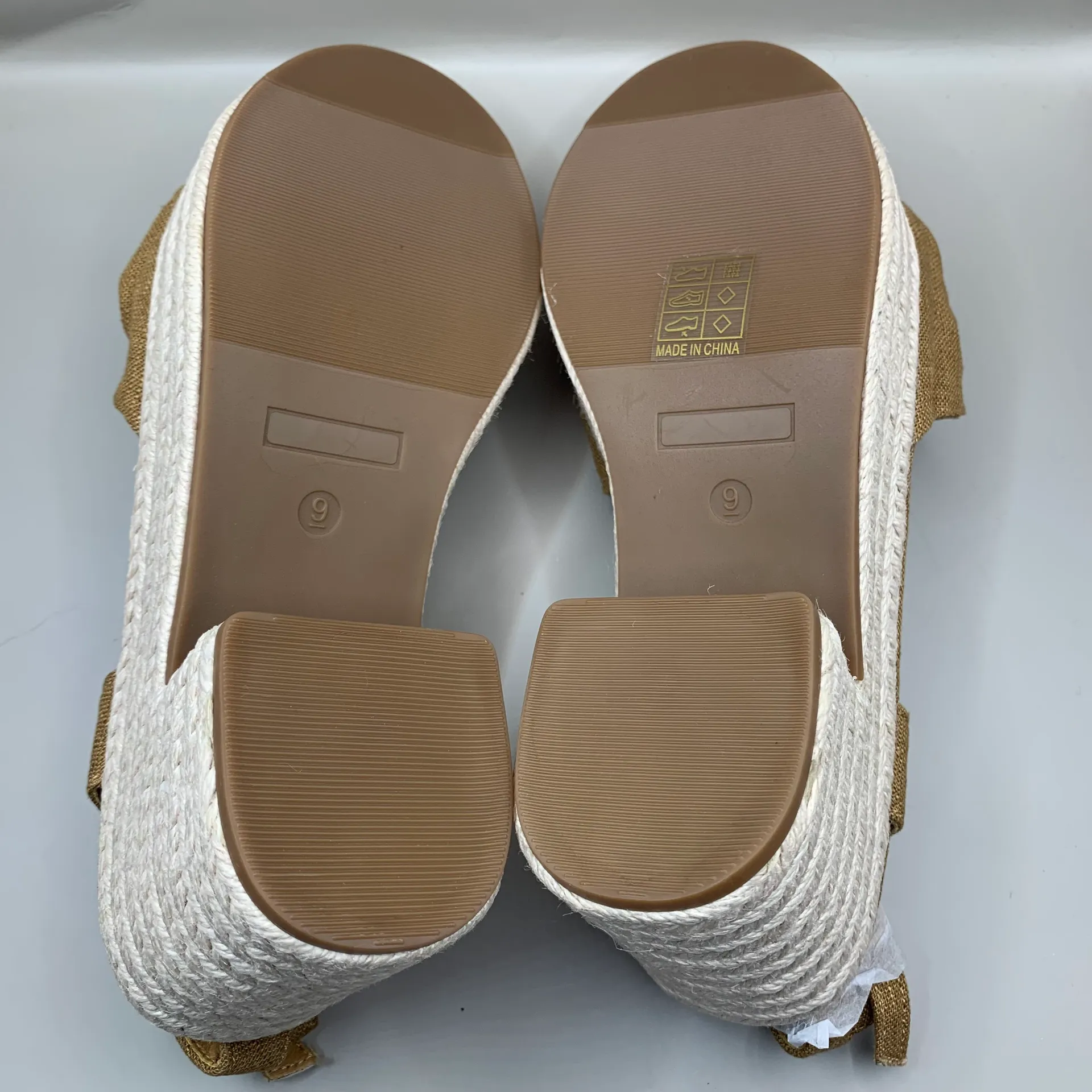 Women Knot Decor Chunky PLatform Ankle Strap Wedge Sandals 9 - Image 6