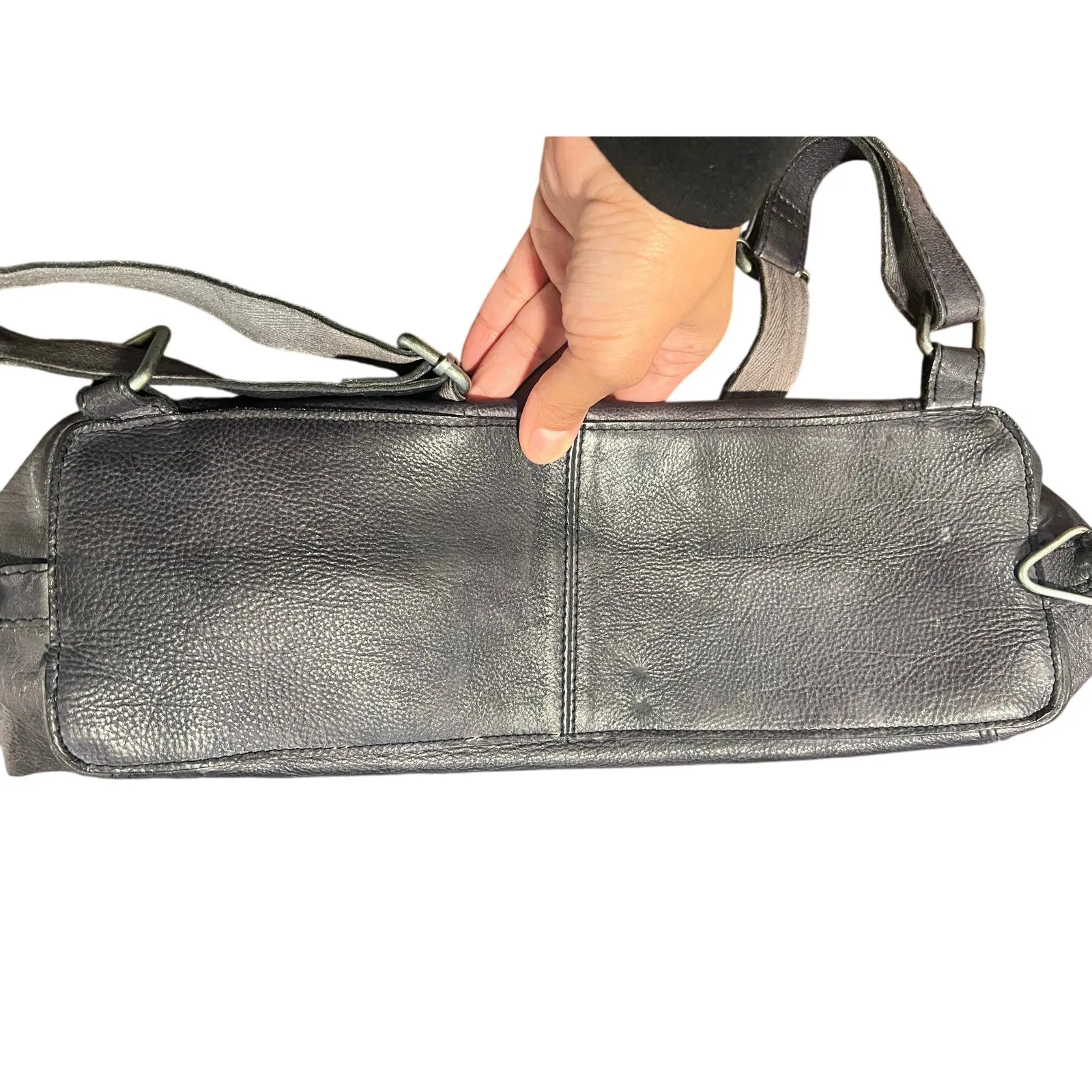 Free People Joey Distressed Convertible Backpack Dark Brown - Image 11