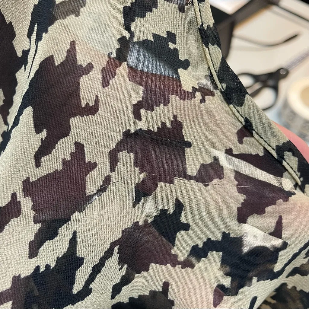 Forever 21+ 2X Black and Tan Houndstooth Sleeveless Midi Dress Church Career - Image 9