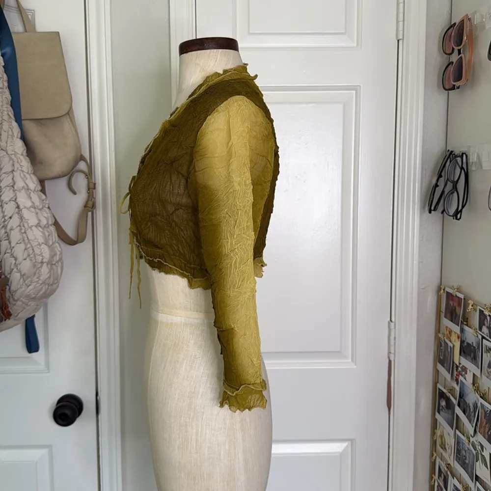 Komarov tie front balero cardigan y2k inspired Green - Image 7