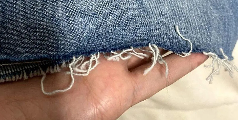 Frame Le Garcon Cutoff Denim Short Overalls Shortalls Islet Blue Large Raw Hem - Image 10