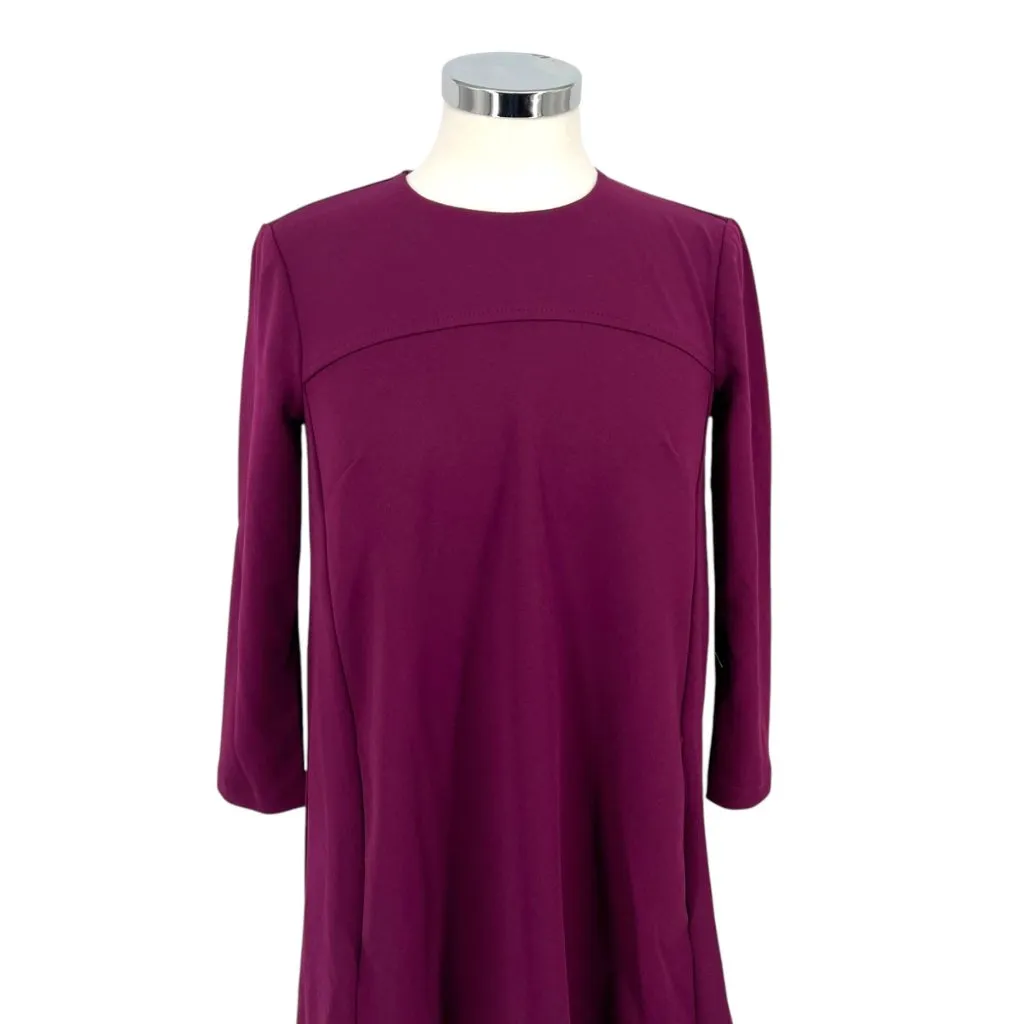 Donna Morgan Shift Swing Dress Purple Wineberry Size 0 NWOT - Image 2