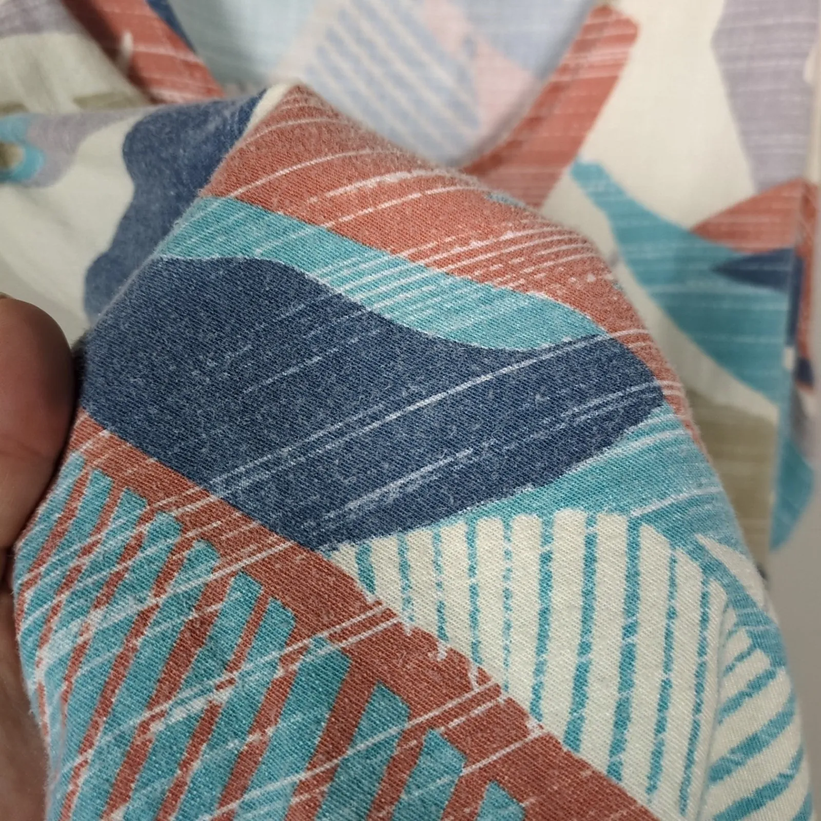 PRANA McKenzie Tank Tie Front Sleeveless Atlantic Paloma Print Women's Large - Image 4