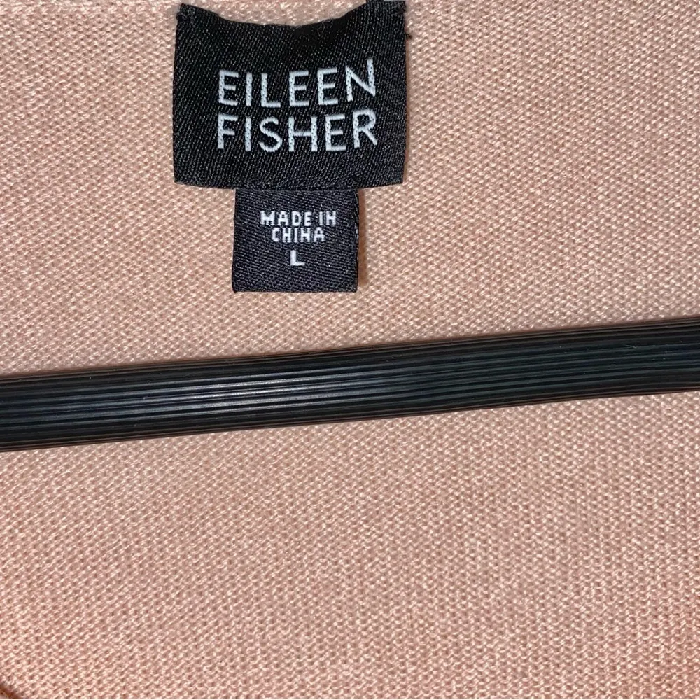 Eileen Fisher Pink Rolled Hem Silk & Cashmere Knit Blend Sleeveless Tank Top - Image 5