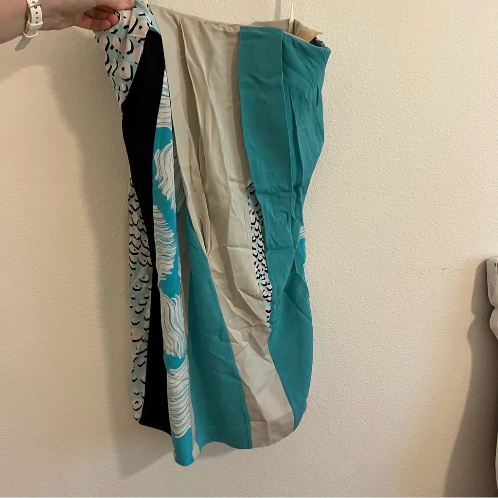 Diane Von Furstenberg Y2K Silk Strapless Dress - Image 8