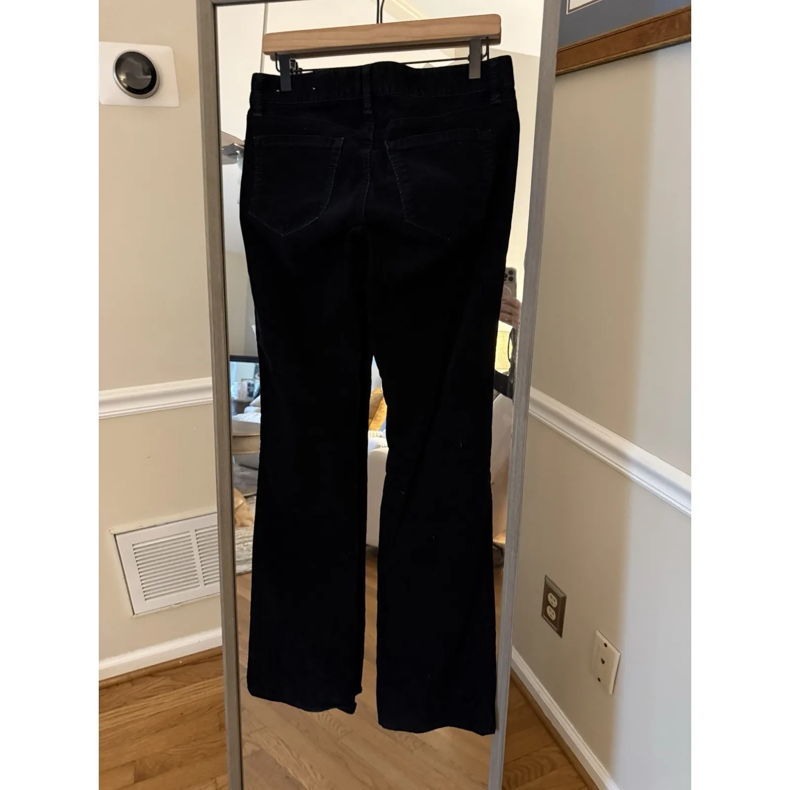 Talbots Womens Classic Fit‎ Boot Cut Corduroy Pants Black Stretch Size 2 Tall - Image 4