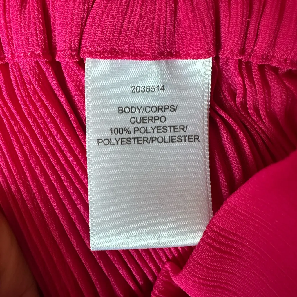 Halston Heritage Vibrant Pink Wide Leg Jumpsuit - Image 3