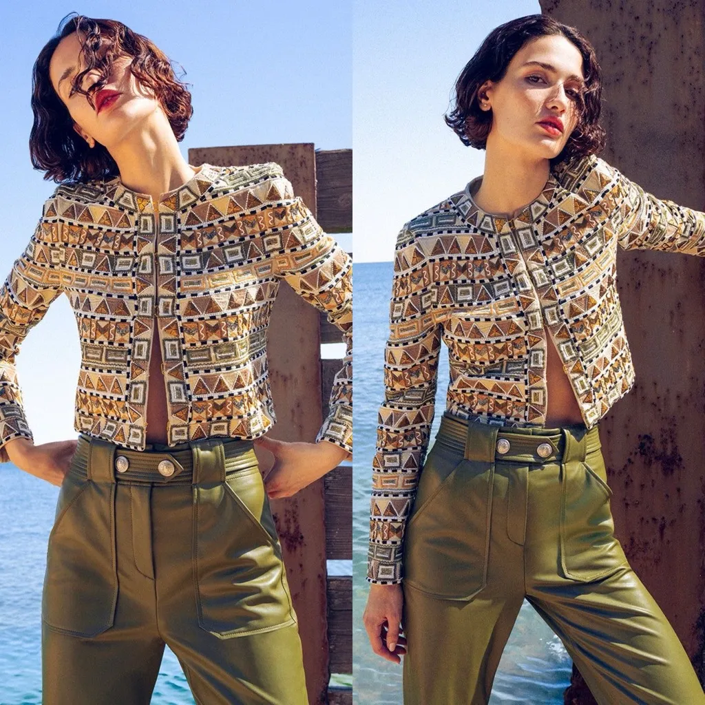 Veronica Beard Daryl Beaded Embroidered Crop Jacket Size 10 NWT - Image 13