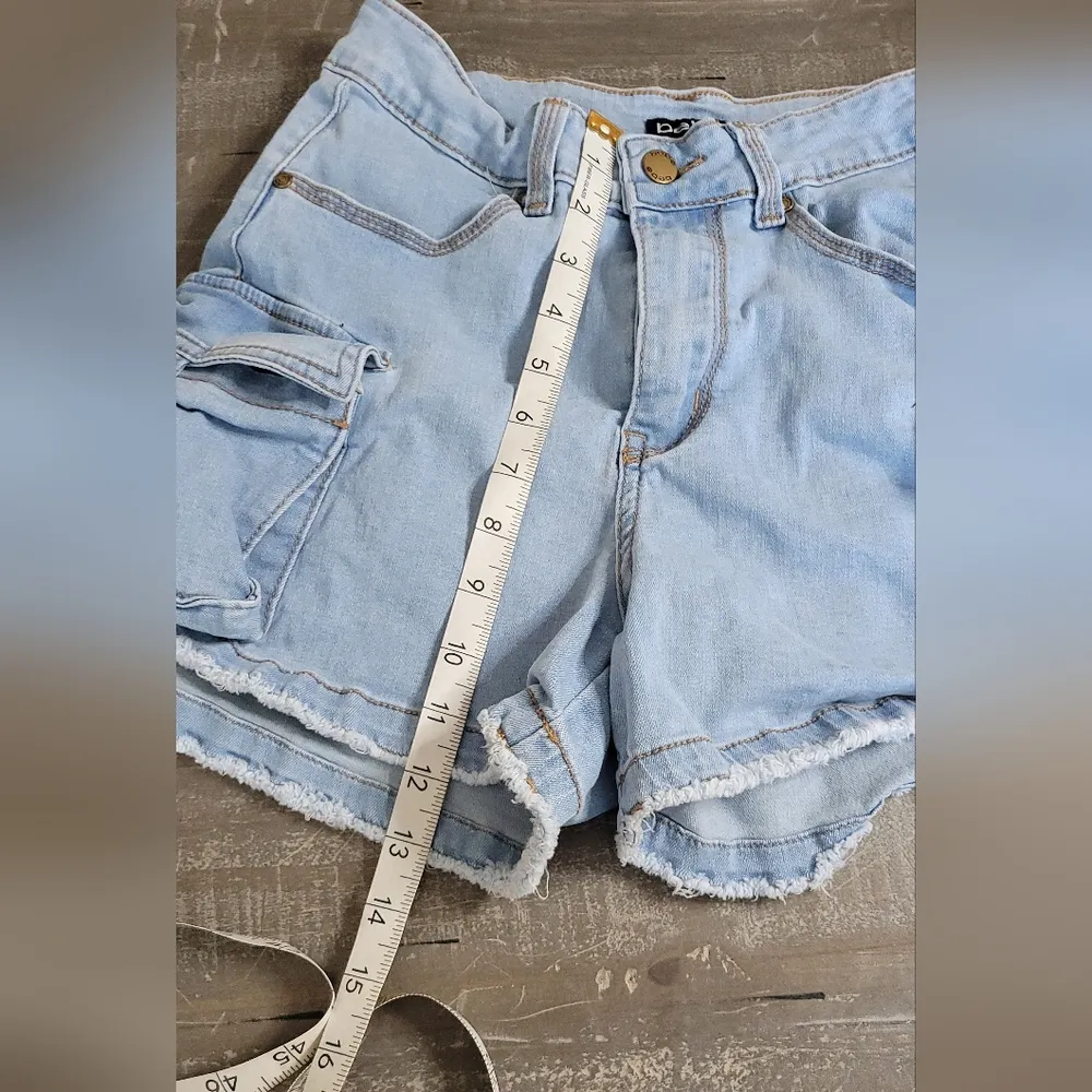 Bebe Y2K Light Blue Denim Women's Shorts Size 4 - Image 9