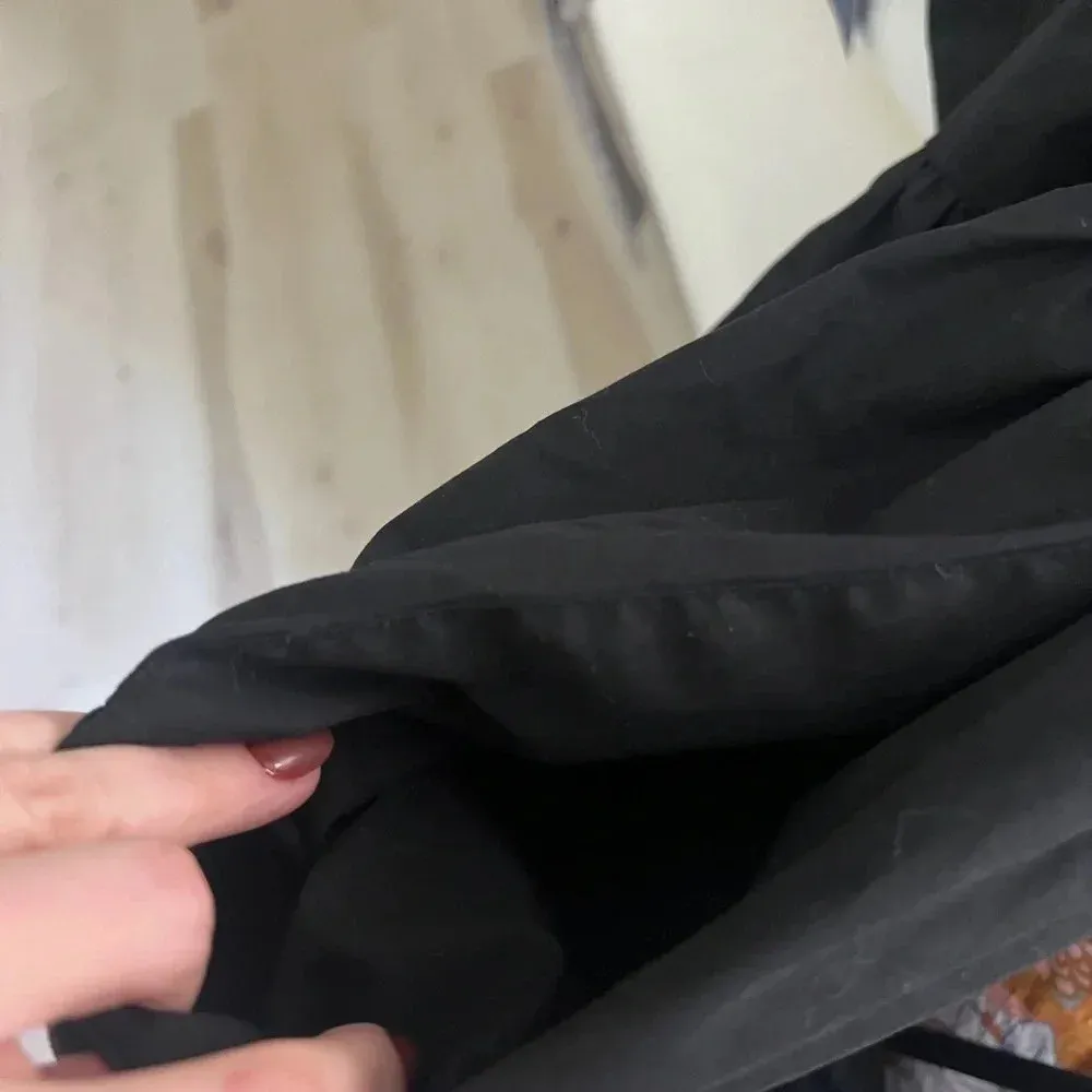 En Saison Poplin midi maxi dress tiered puff short sleeves modest hill house Black Size XS - Image 6