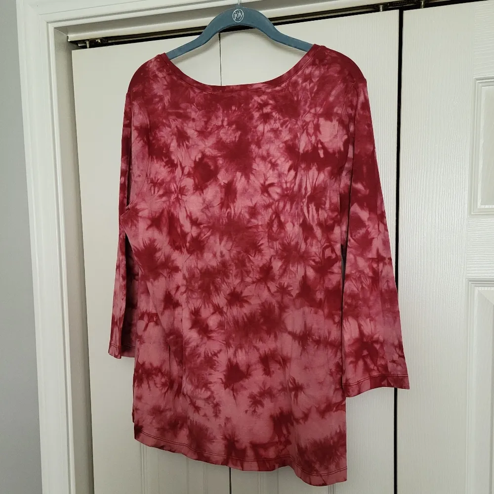 Denim & CO floral long sleeves top Pink Size L - Image 3