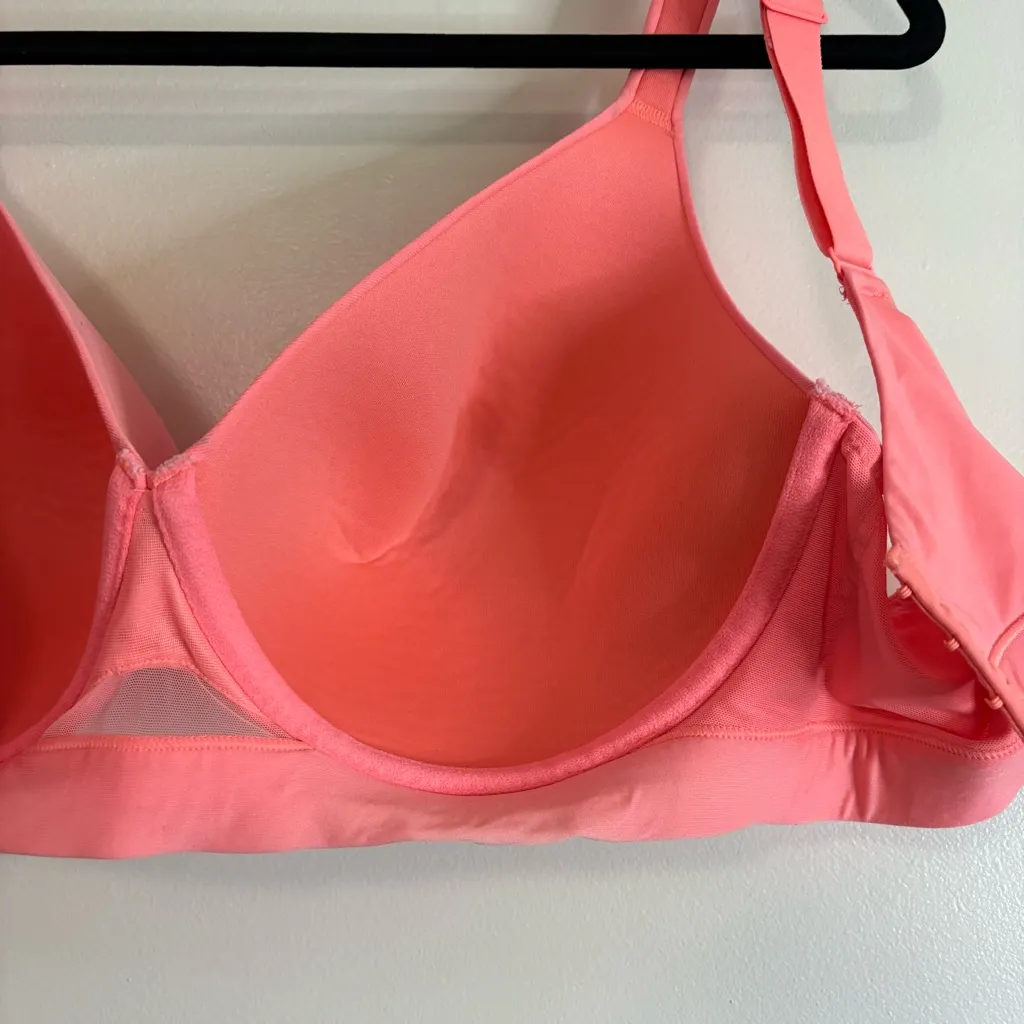Cacique Lightly Lined Full Coverage Bra‎ 44D Coral Pink Comfort Stretch - Image 6