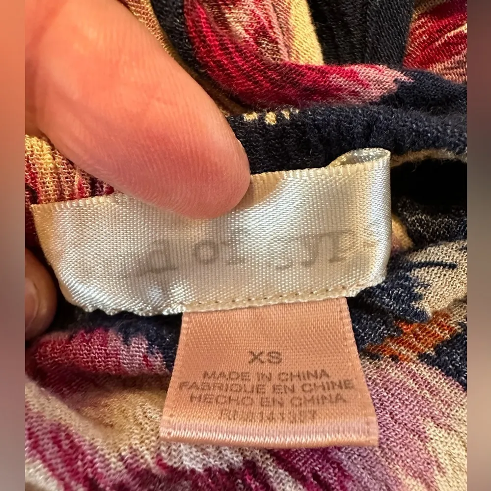 Band Of Gypsies Floral Ruffled Dress Blue Purple XS - Image 7