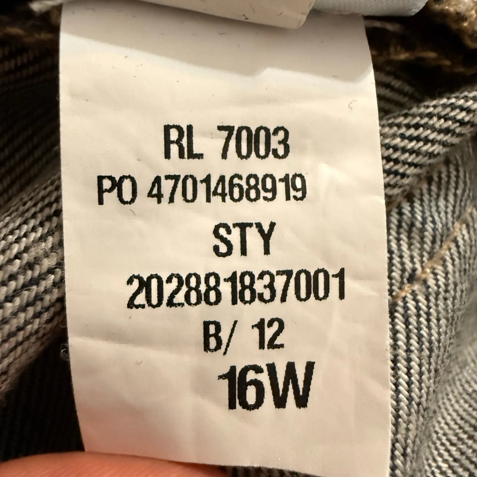 NWT Ralph Lauren Black Label High Rise Relaxed Straight Jeans in Dark Wash 16W - Image 8