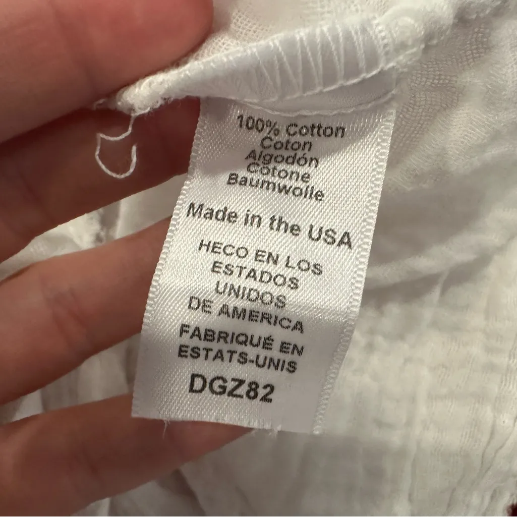 Michael Stars White Gauze Tank Top Large L - Image 5