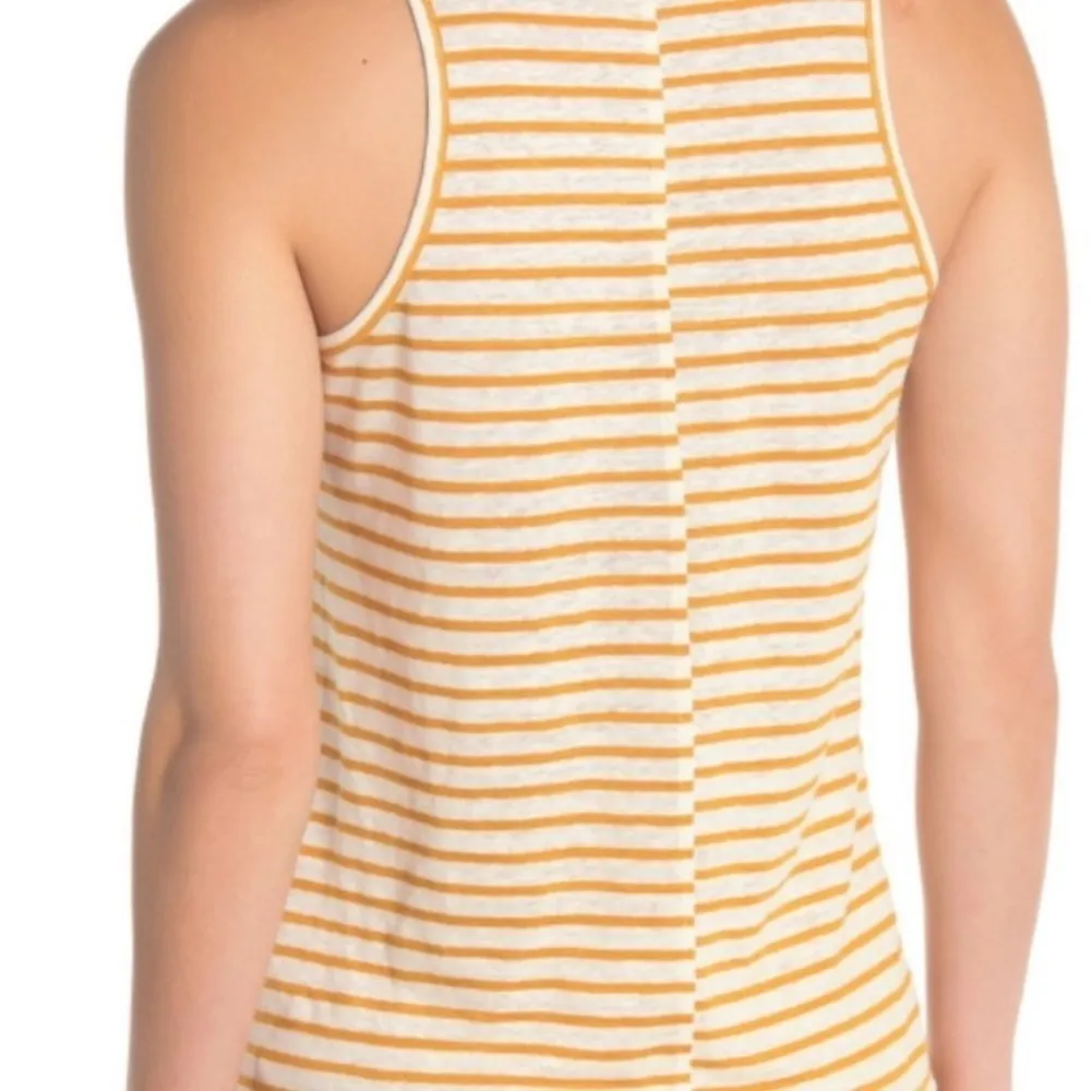 Frame Linen Marigold Multi Striped Tank Top - Image 8