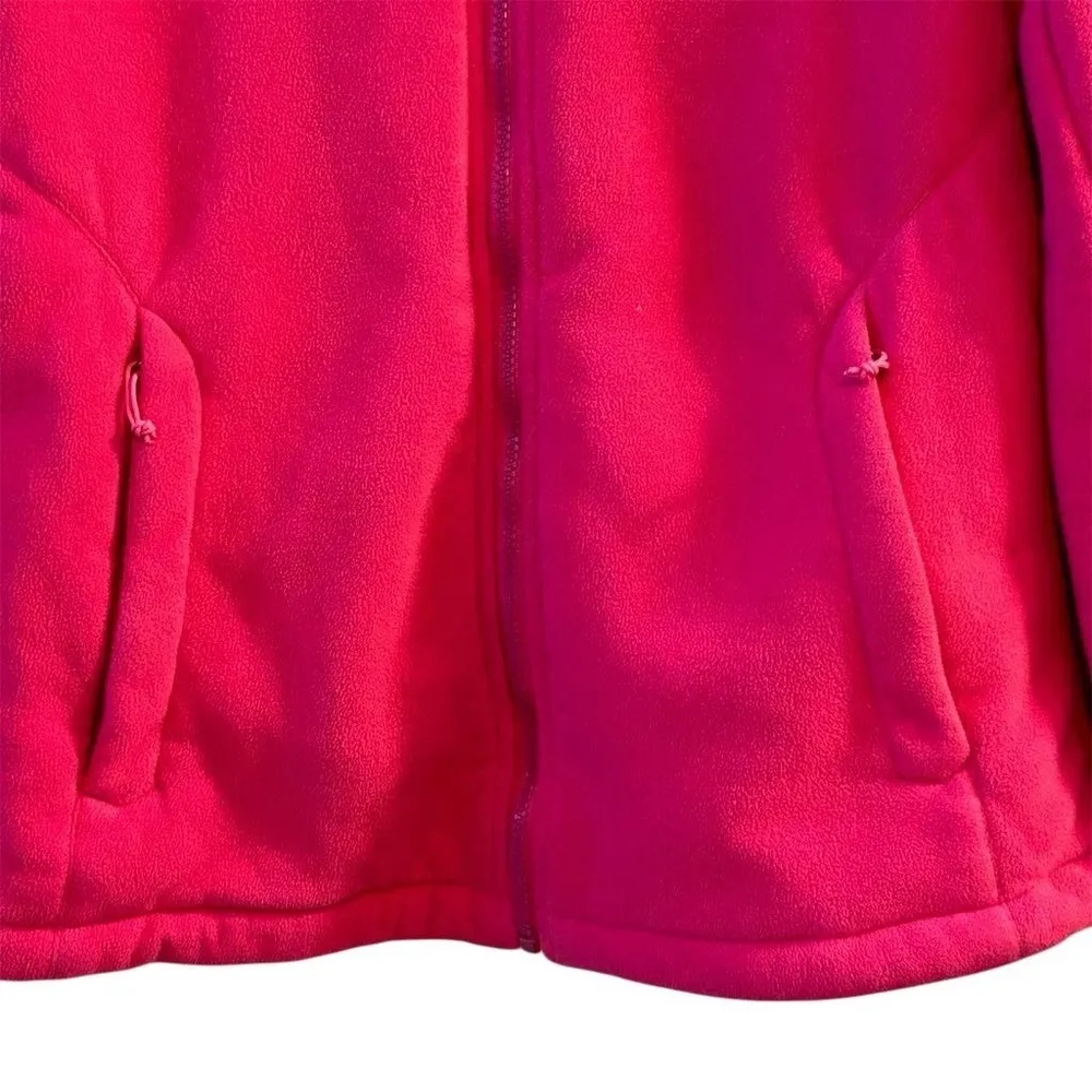 The North Face Women's Pink Sherpa Fleece Hooded Jacket Size M - Image 3