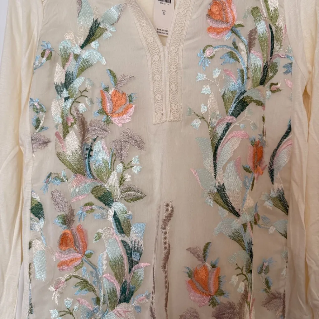 NWT Tiny Hartford Embroidered Top Long Sleeve Small Antrhopologie - Image 4