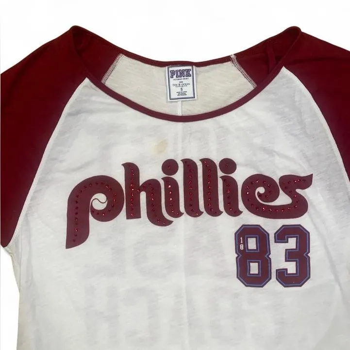 VS PINK 2012 Phillies baseball tee with bedazzled logo - Image 4