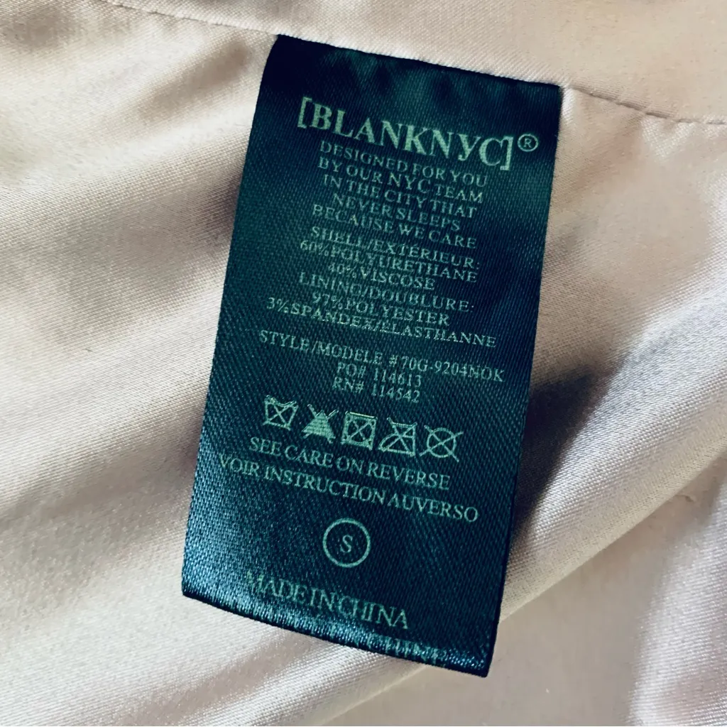 Blank NYC FLASHBACK FRIDAY JACKET Light Pink Semi-fit Vegan Leather Moto Jacket - Image 5