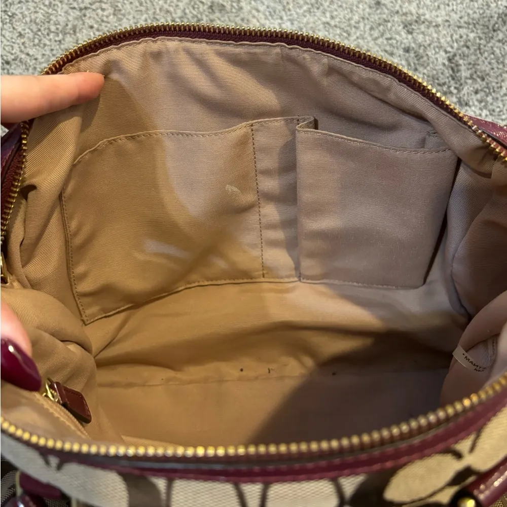 Coach Signature Stripe Purse - Image 9