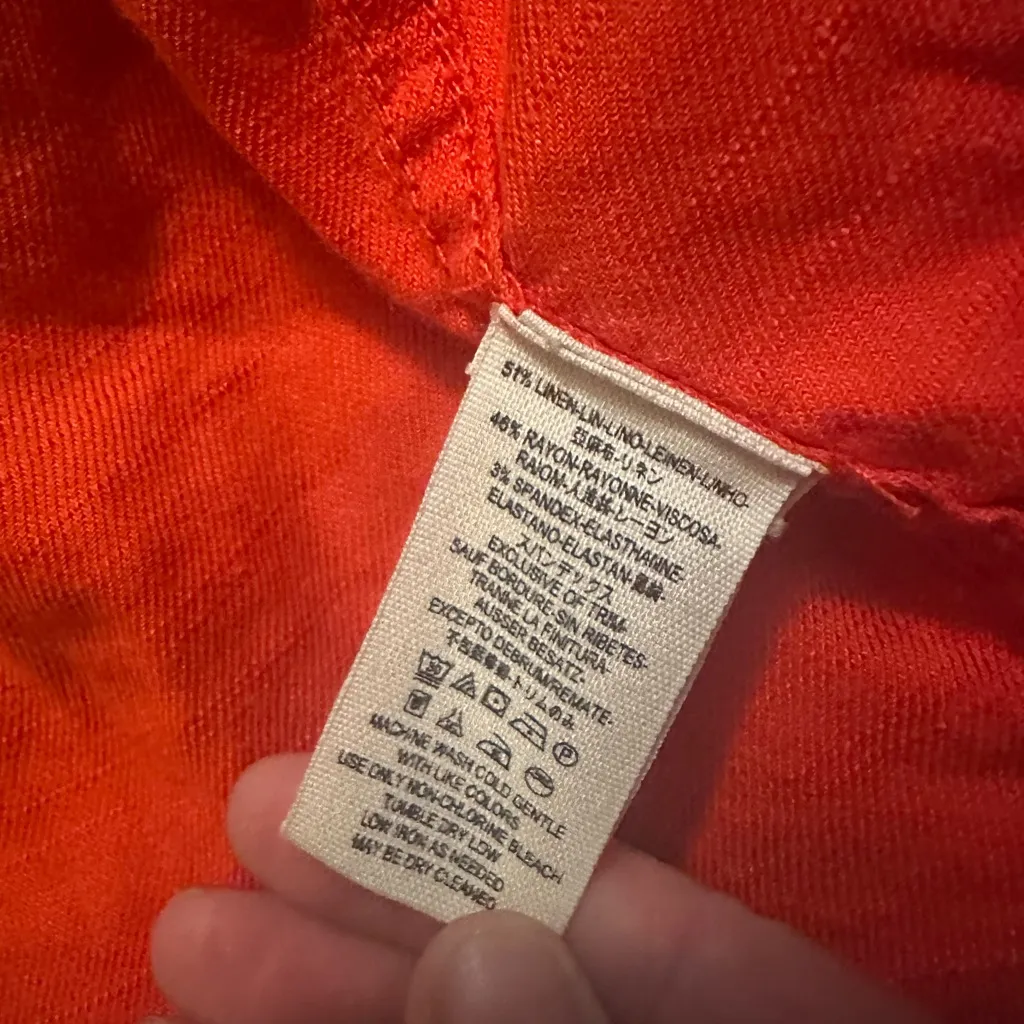 Free People Linen Drapey Raw hem Jacket Size s - Image 4