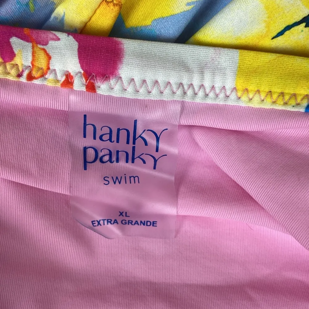 Hanky Panky Floral Print Side Wrap 1 Piece Bathing Swim Suit XL - Image 4