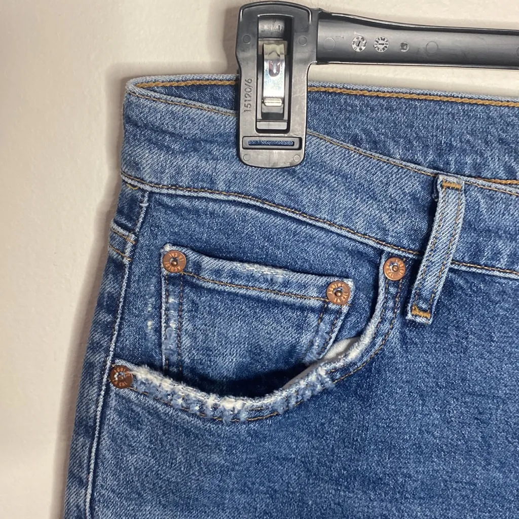 Agolde Nico High Rise Slim Fit Jeans distressed in Cycle wash size 29 - Image 6