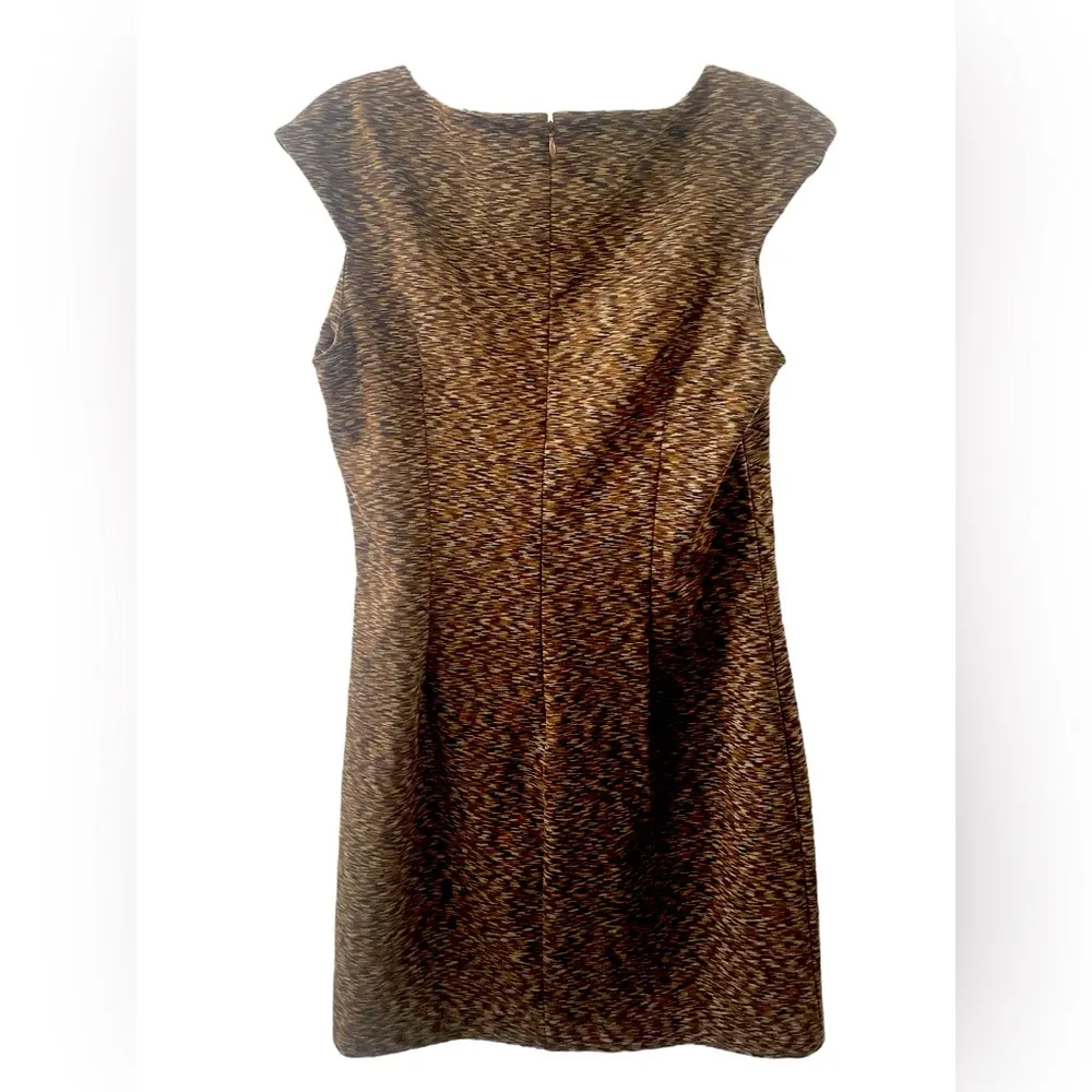 Calvin Klein EUC Sz 8 Dress- color-block of Browns - Image 2
