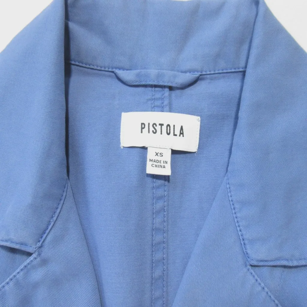 NWT Pistola Grover in Ocean Blue Cotton Relaxed Field Suit Jumpsuit XS - Image 4
