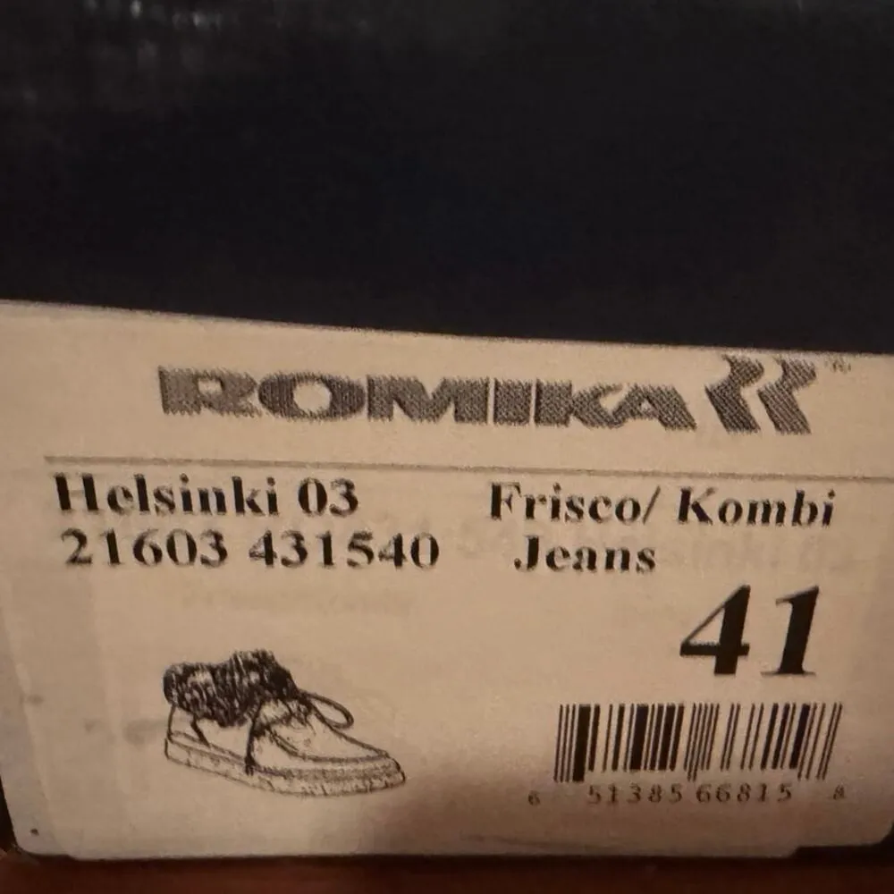 ROMIKA Helsinki 03 Frisco Faux Fur Lined
Sneaker Booties Size Eu 41 New in Box Blue - Image 12