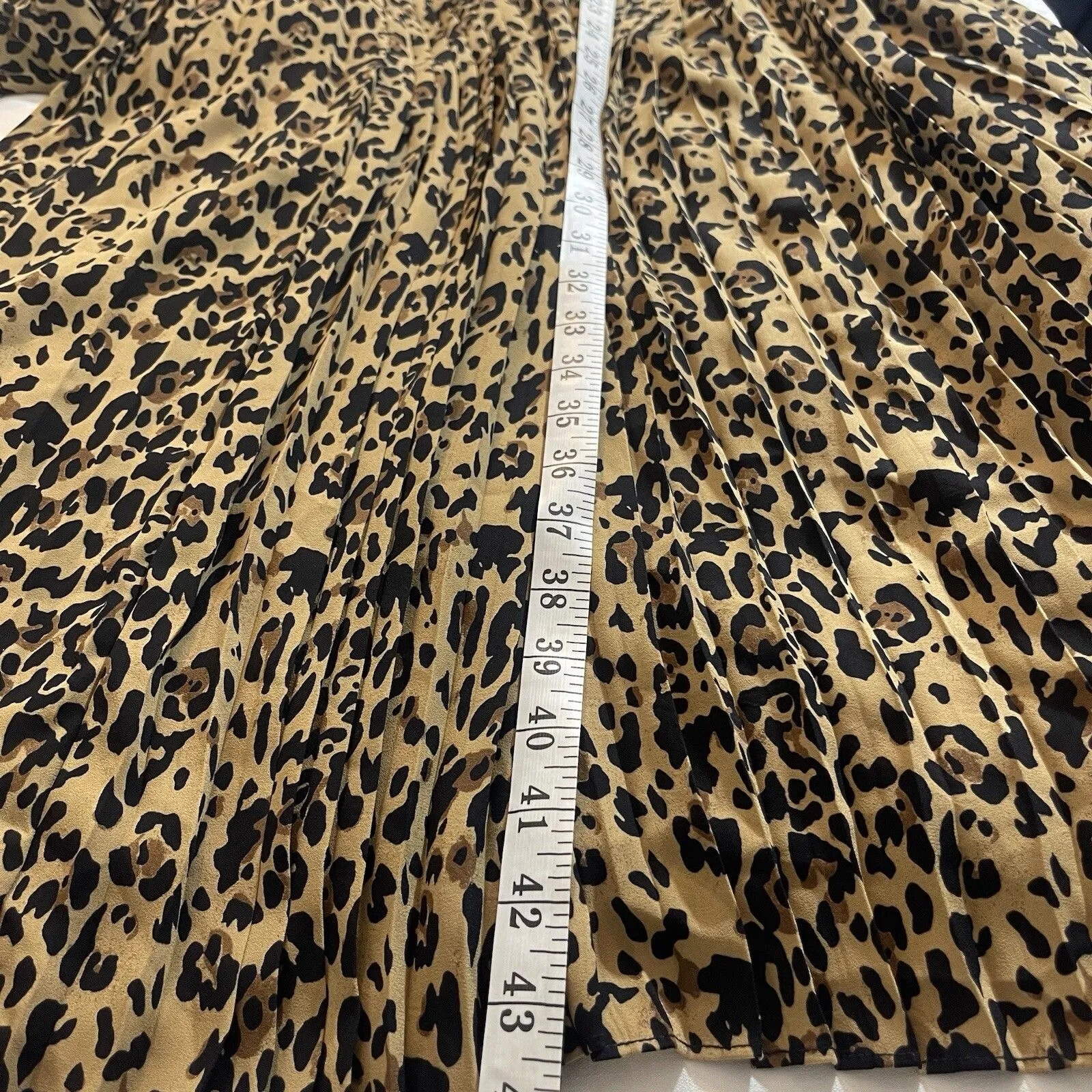 J.Crew Dress Sz 8 Long Sleeve Leopard Animal Print Safari Safari Chic Boho Fall - Image 12