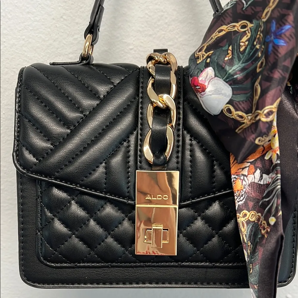 Aldo | Handbag w/ Scarf Accent and Crossbody Strap - Image 2
